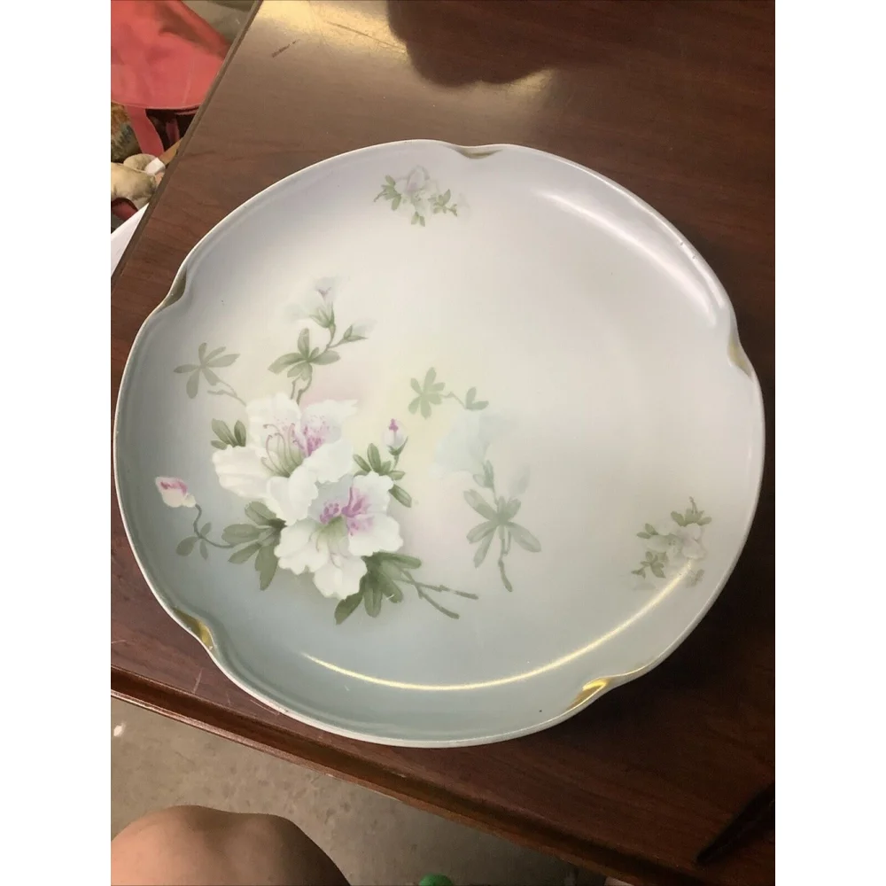 Antique Plater J. C. Louise Bavaria Gold Trim Floral 12”